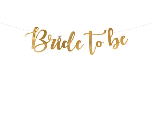 kuldne banner Bride to be