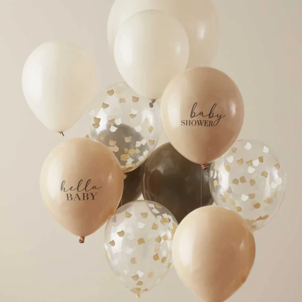 õhupallid konfettidega baby shower