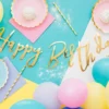 Banner Happy Birthday / Kuldne