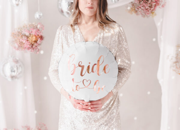 Foolium õhupall / roosakuldse kirjaga Bride to Be