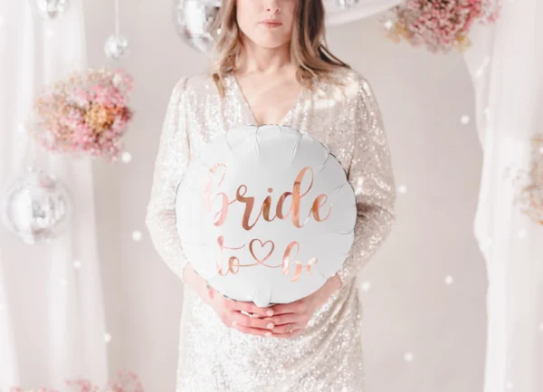 Foolium õhupall / roosakuldse kirjaga Bride to Be