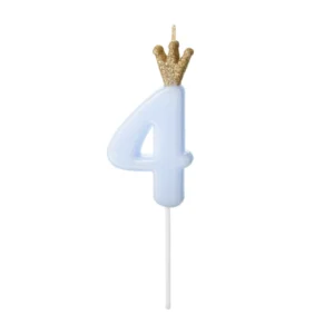 Sünnipäevaküünal Number 4, helesinine