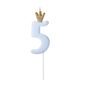 Sünnipäevaküünal Number 5, helesinine