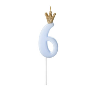 Sünnipäevaküünal Number 6, helesinine
