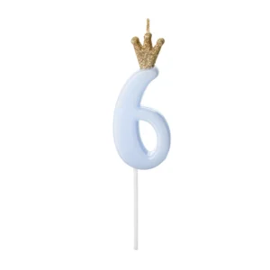 Sünnipäevaküünal Number 6, helesinine