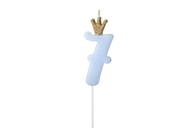 Sünnipäevaküünal Number 7, helesinine