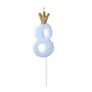 Sünnipäevaküünal Number 8, helesinine