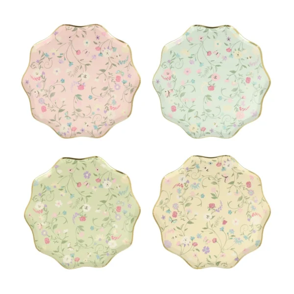 Meri Meri x Ladurée Paris Floral papptaldrikud (21 cm)