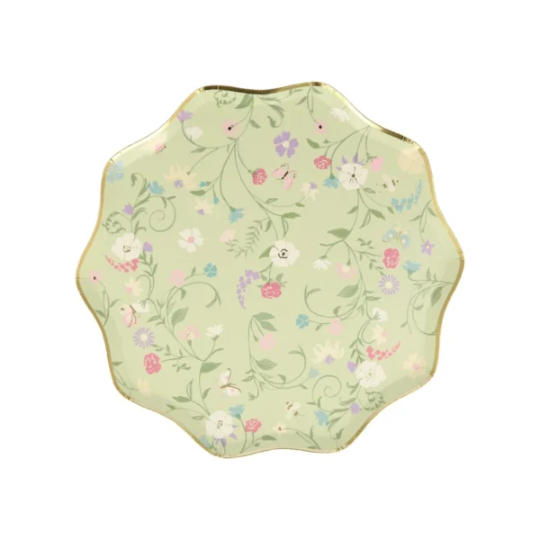 Meri Meri x Ladurée Paris Floral papptaldrikud (21 cm)