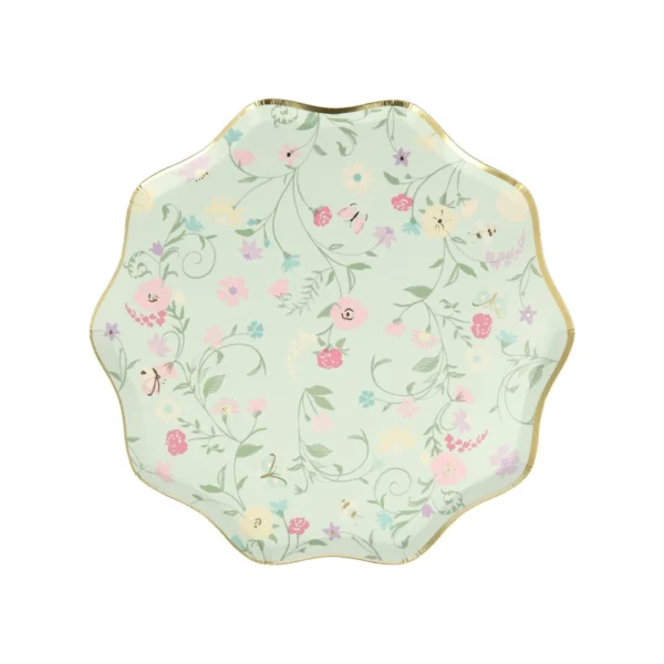 Meri Meri x Ladurée Paris Floral papptaldrikud (21 cm)
