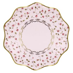 Meri Meri Marie-Antoinette roosimustrilised papptaldrikud (26 cm)