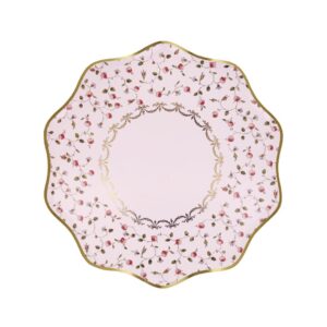 Meri Meri Marie-Antoinette roosimustrilised papptaldrikud (21 cm)