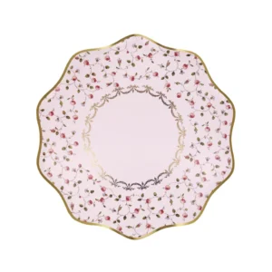 Meri Meri Marie-Antoinette roosimustrilised papptaldrikud (21 cm)