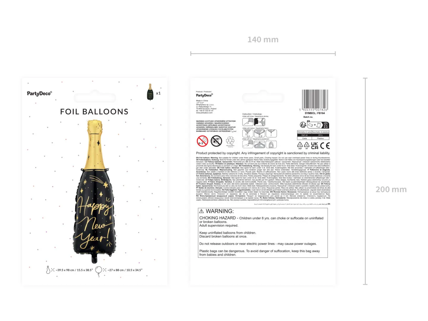 Fooliumõhupall Pudel 88 × 27 cm - Image 4