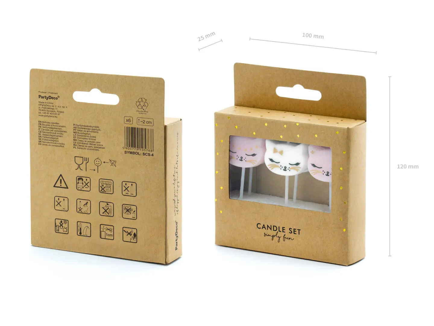 Kassikujulised sünnipäevaküünlad 2 cm – 6tk - Image 3